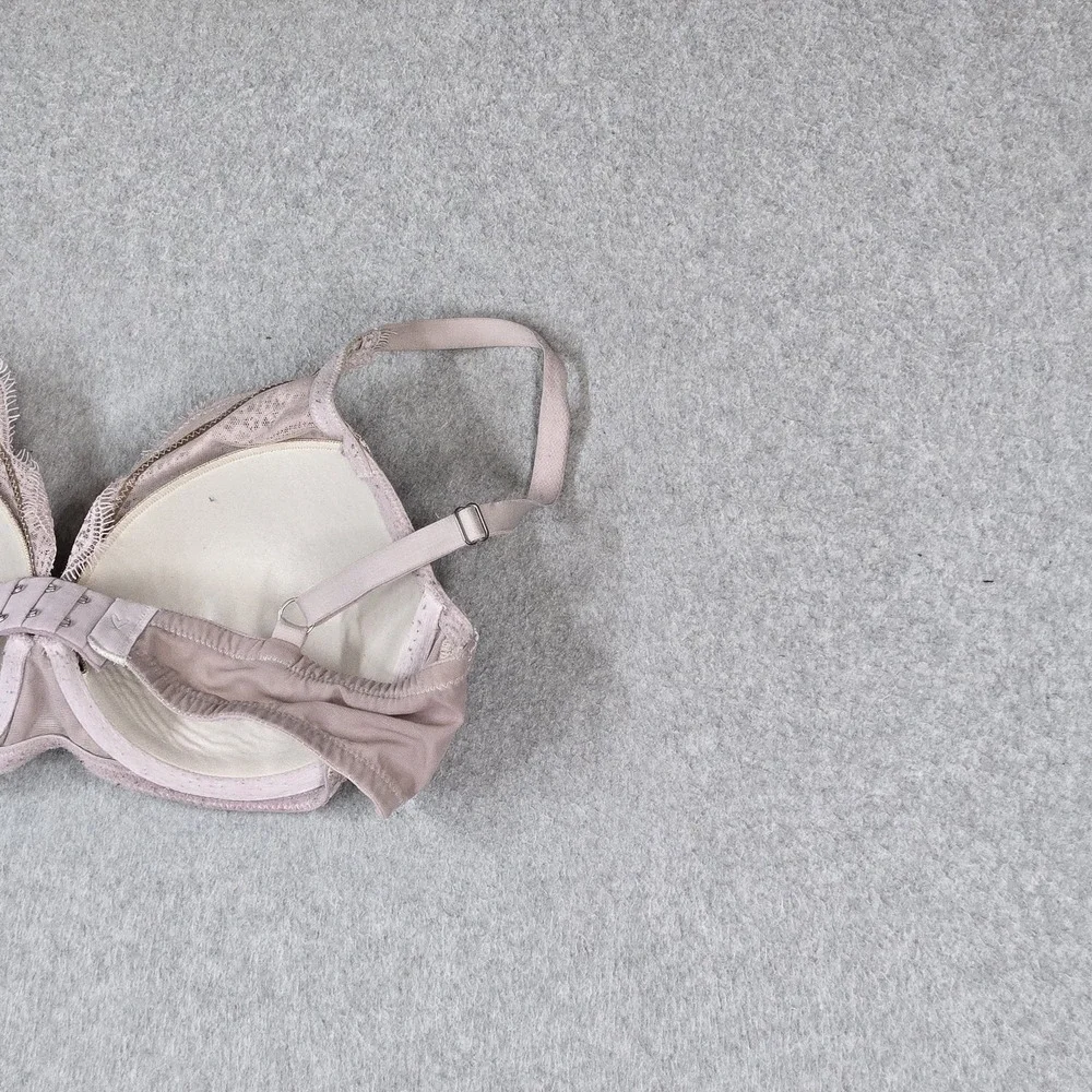 Victoria's Secret Women Bra 34D Pink Floral Dream Angels Lined Demi Underwired